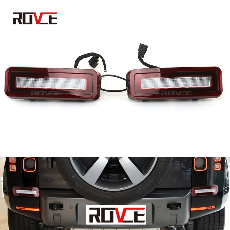 Купи 2PCS Car Rear Bumper Reverse Lights Backup Light Bulb For Land Rover Defender 2020-2023 L663 Rear Signal Reverse Lamp за 19,326 рублей в магазине AliExpress