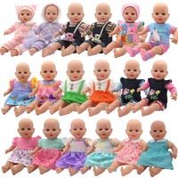 40 43cm newborn little baby doll clothes jumpsuit hats dresses suit fit toys 16 17 inch girls dolls accessories cute costume