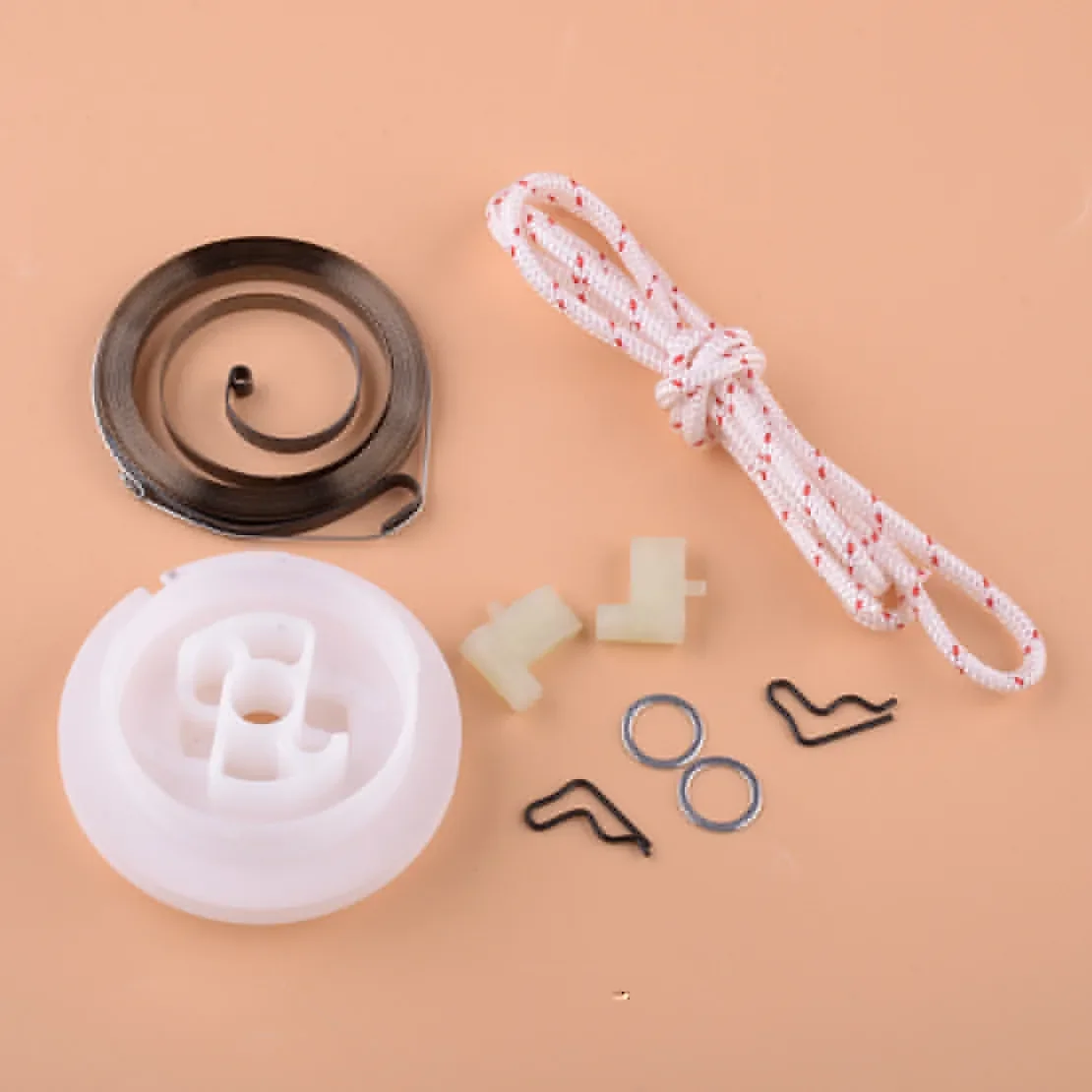 

NEW Wysokiej jakości rozrusznik odrzutowy koło pasowe wiosna liny zapadka zestaw pasuje do Stihl FC55 FS55 FS45 FS46 FS38