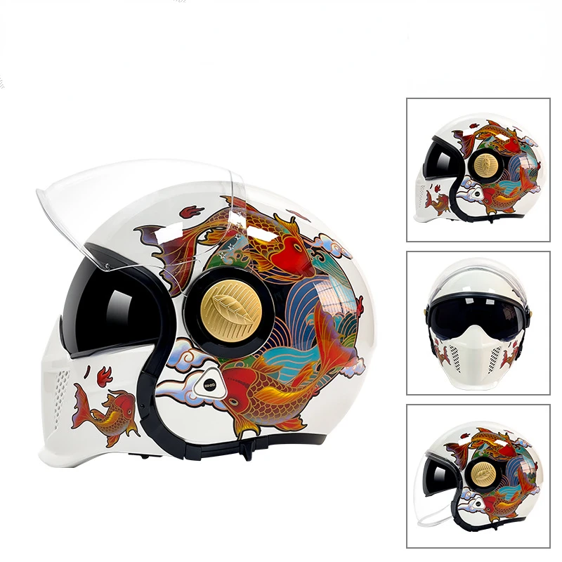 

Motorcycle Accessories Full Face Helmet Motorbike Capacete Casco De Moto Retro Helmets Motocross Racing Off Road Casque