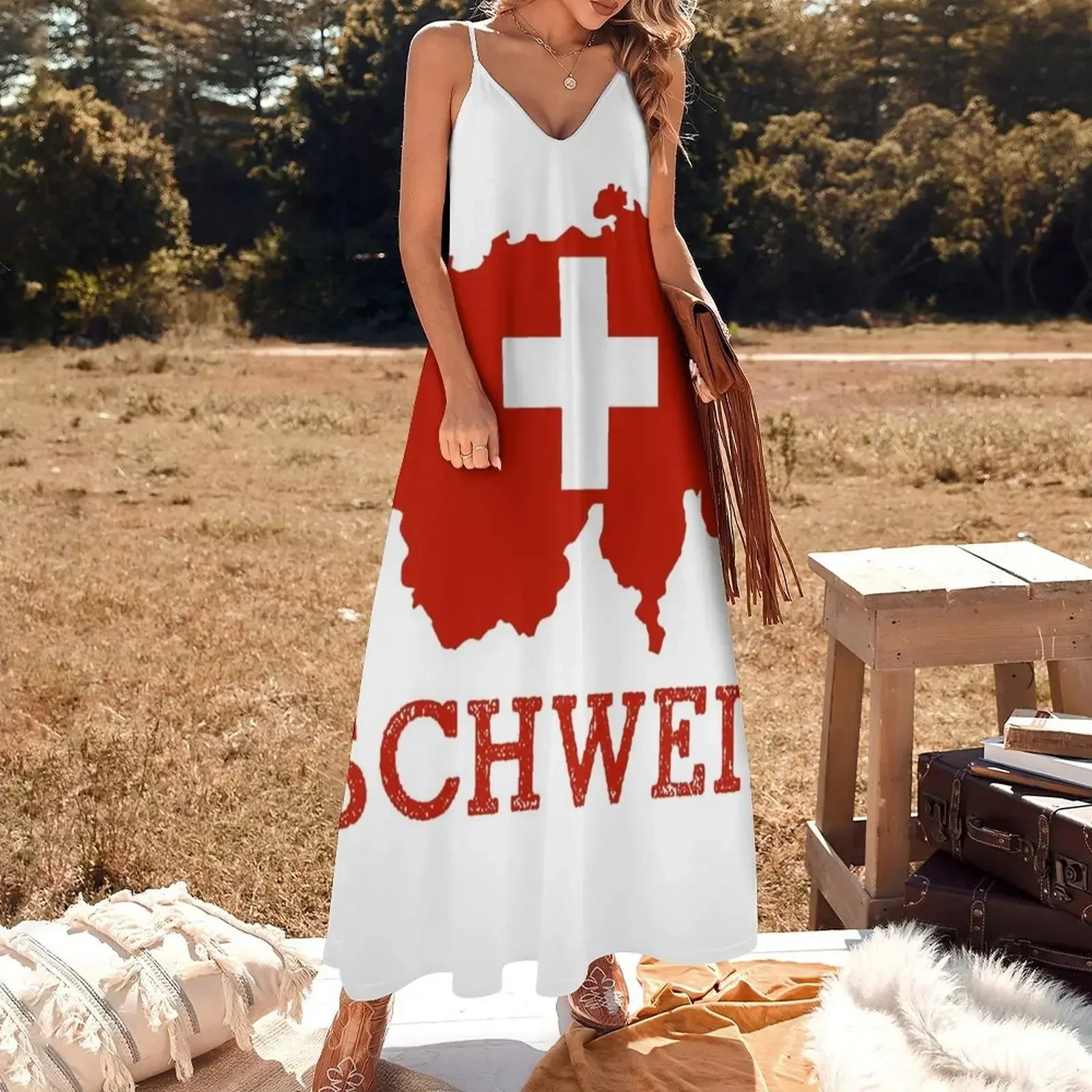 Платье без рукавов Швейца Платья торжественное платье для женщин