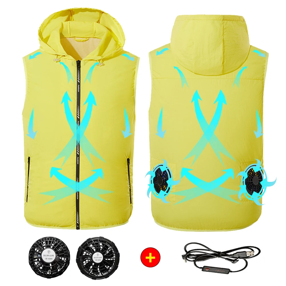 

Жилет охлаждающий мужской, куртка для занятий спортом на открытом воздухе, с USB-зарядкой, камуфляжный, летний