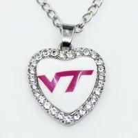 us university football team virginia tech dangle charms diy necklace earrings bracelet sports jewelry accessories