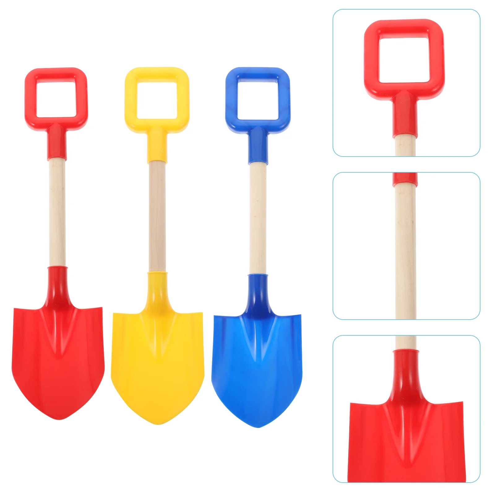

3pcs Interesting Multipurpose Practical Portable Safe Beach Shovel Toys Plastic Shovels
