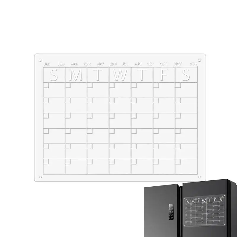 

Clear Calendar For Fridge Clear Dry-erase Board Monthly Calendar Board For Refrigerator Reusable Calendar Whiteboard Memo Boards