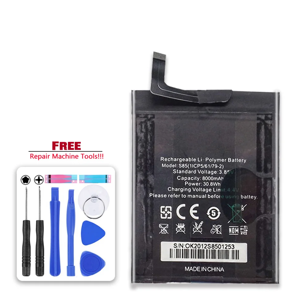 

Battery S85 (WP10) 8000mAh For Oukitel WP10 6.67 inch Mobile Phone Batteria