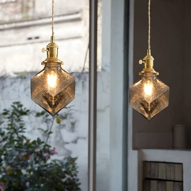 Фото Подвесные светильники Nordic Smoke Gray Glass LED E27 для помещений: отелей, ресторанов, гостиных, столовой, художественные подвесные светильники 220В №3