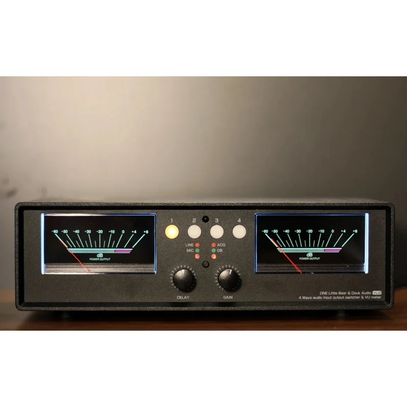 Аналоговый двухканальный аудиопереключатель VU2 Music DB размер: индикатор уровня