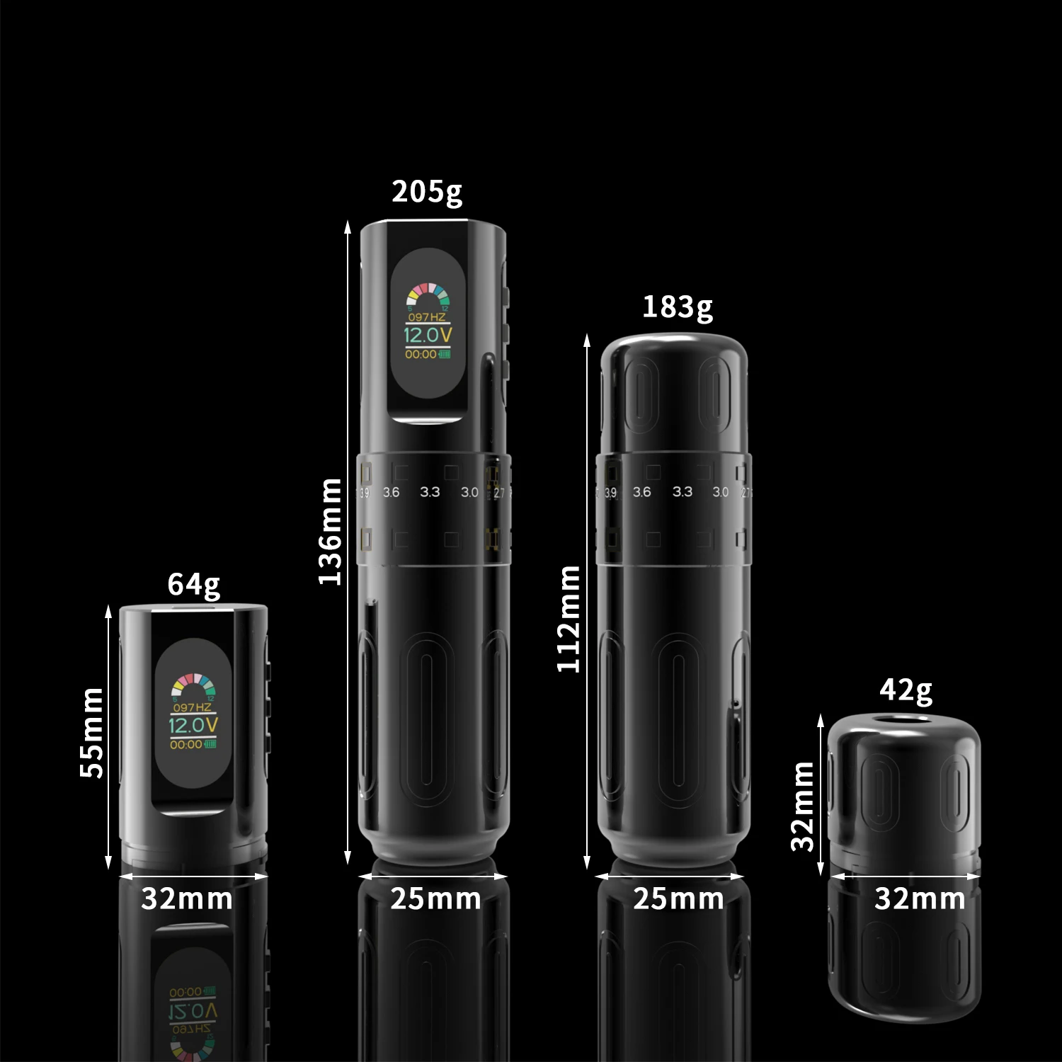 Машинка для тату-машинки 2 4-4 мм с аккумулятором