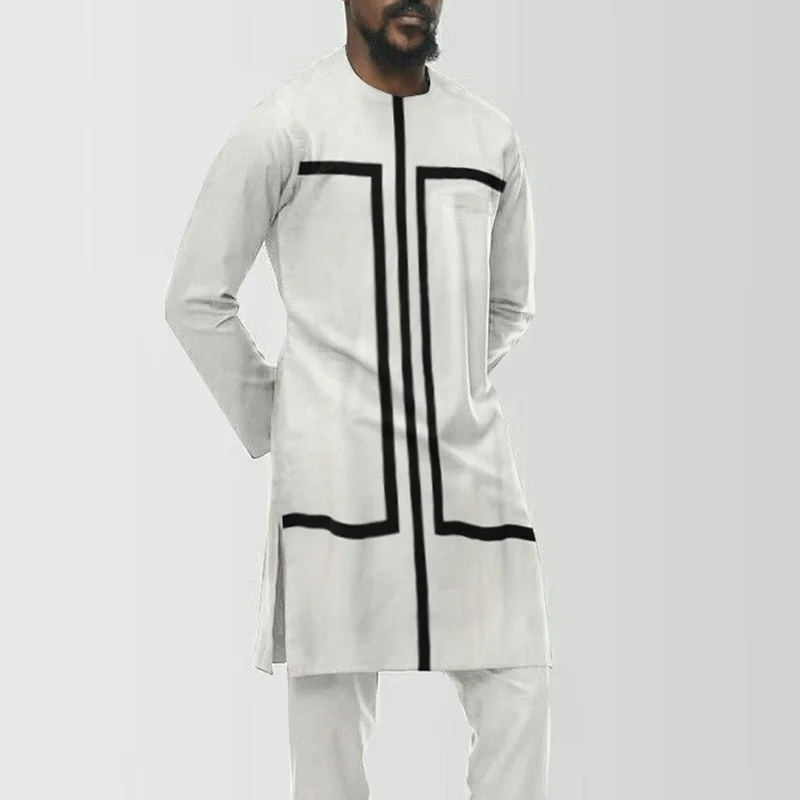 

Muslim Fashion Men African Print Fashion Shirts Kurta Men Arabic Shirt Camisas Estilo Europeo Pars Hombre European Clothing 2022