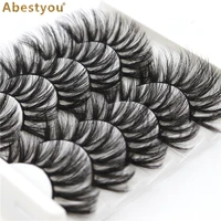 abestyou 3d 5pairs fake mink lashes 14 20mm natural thick messy c%c3%adlios posti%c3%a7os lash boxes packaging strumenti per il trucco