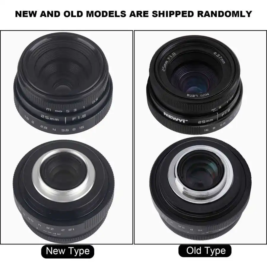 NEWYI 25 мм F1.8 Mini CCTV C Mount широкоугольный оптический объектив для Canon Nikon Sony Fuji