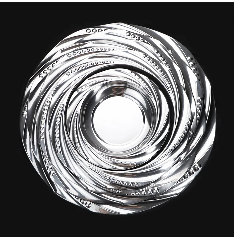 9.5"-13.5" Royal Stainless Steel Plating Dinner Plates Thank