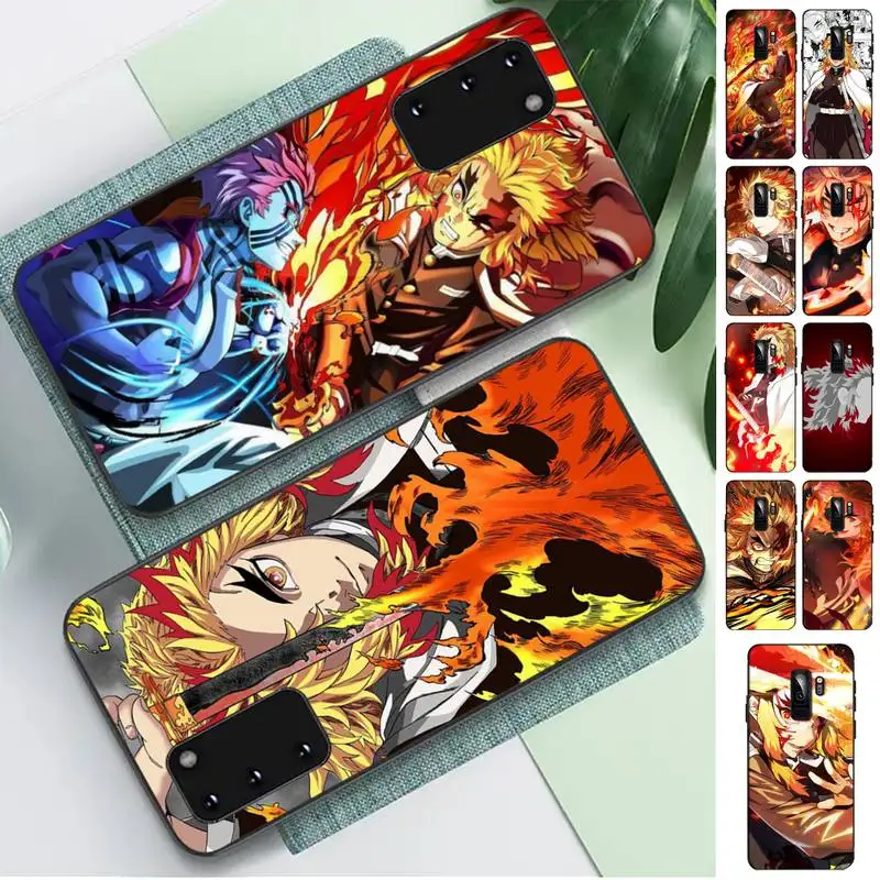 

TOPLBPCS Demon Slayer Rengoku Kyoujurou Phone Case for Samsung S10 21 20 9 8 plus lite S20 UlTRA 7edge