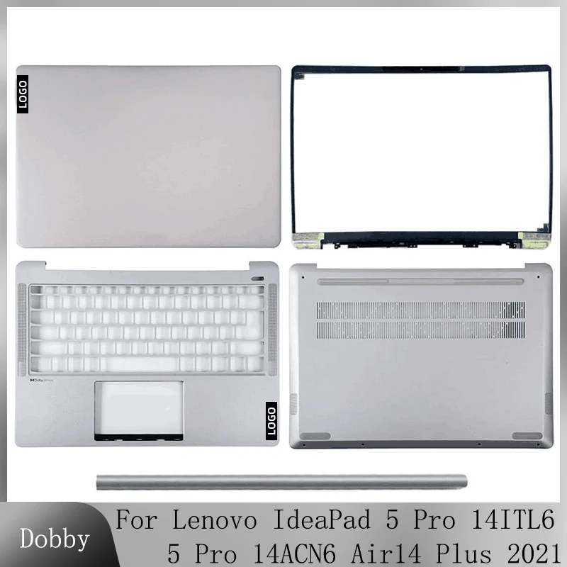 

Новинка, задняя крышка ЖК-дисплея, подставка для рук, нижний корпус для Lenovo IdeaPad 5 Pro 14ITL6 5 Pro 14ACN6 Air14 Plus 2021, серебристый корпус для ноутбука
