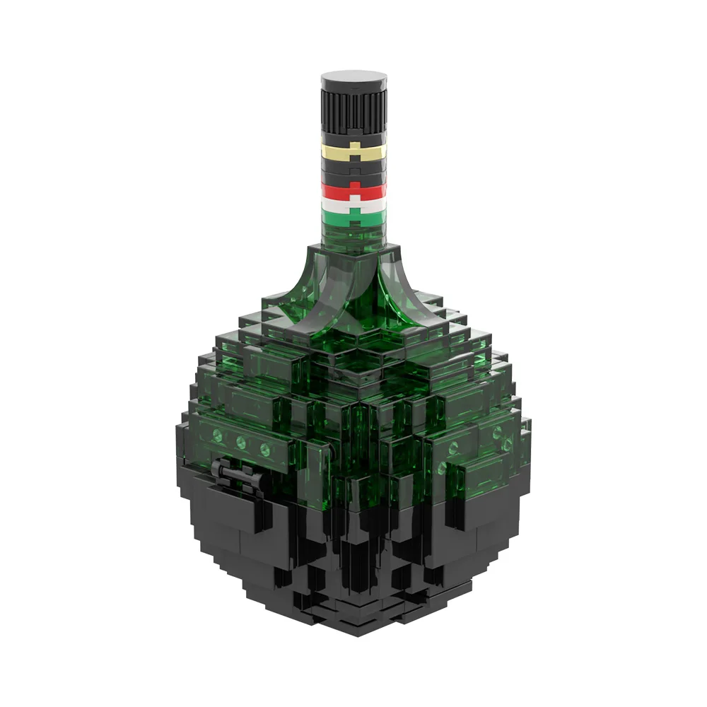 Фото Конструктор MOC UNICUM: Модель венгерского травяного вина UNICUM, креативные настольные украшения, сборные игрушки, подарки для детей своими руками. №4