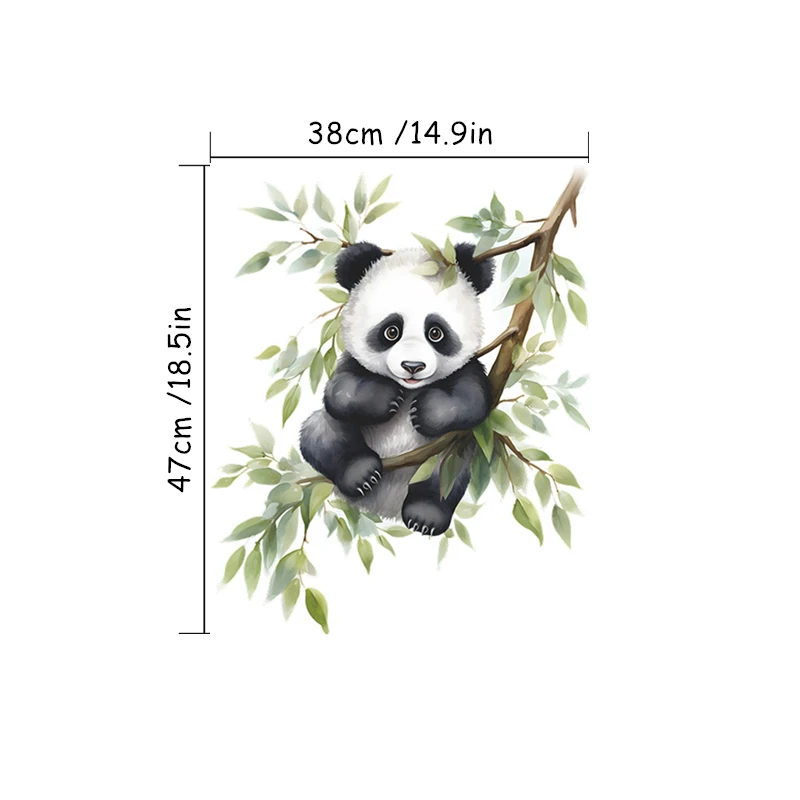 Милый постер с животными детская панда на дереве 3D виниловые настенные