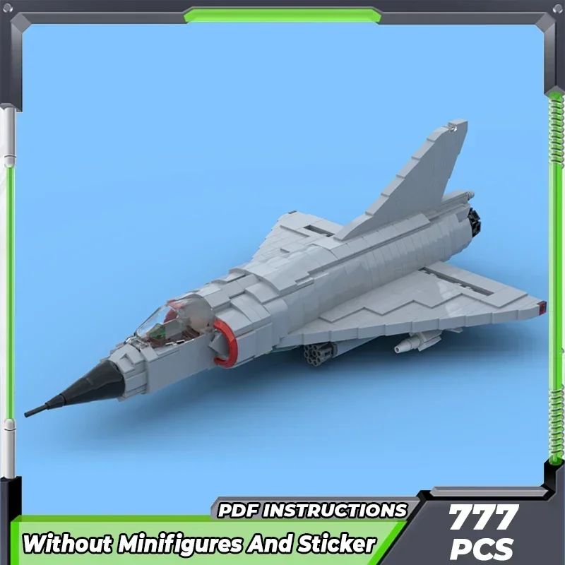 MOC Строительные кирпичи Dassault Mirage III 777 деталей