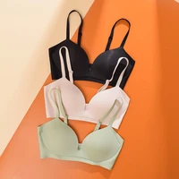 wasteheart new for women green skin wireless padded bras push up bralette one piece bras seamless cup a b c underwear