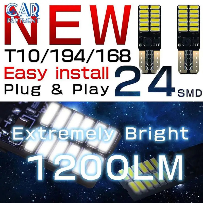 

Универсальная прочная пластинчатая портативная лампа T10 4014 24smd, Внутренняя купольная лампа, автомобильные аксессуары, декодирование автомо...