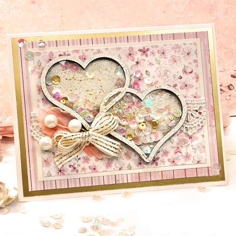 

Metal Cutting Dies For Scrapbooking Heart Shaker Stencil Craft Paper Knife Mould Blade Punch Card Making Die Cut