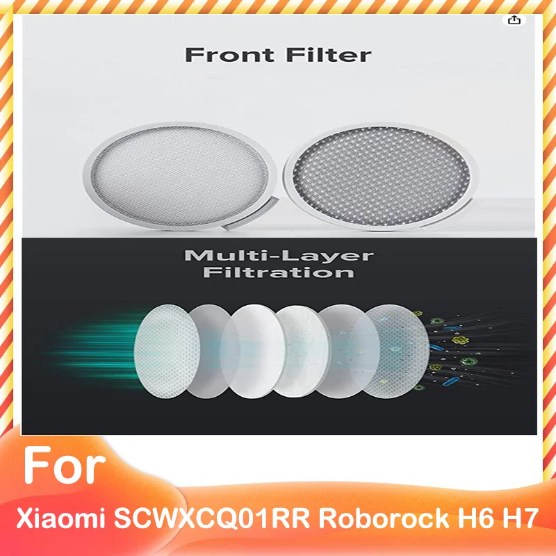 

For Xiaomi SCWXCQ01RR Roborock H6 H7 Handheld Wireless Vacuum Cleaner Replacement Accessories Front HEPA Filter Part Household