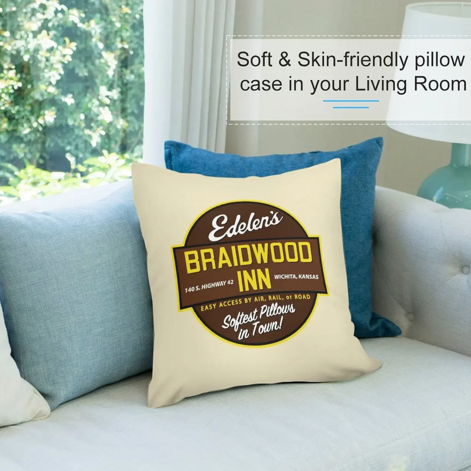 Braidwood Inn - Wichita KS Мотель на самолетах поездах и автомобили декоративная подушка