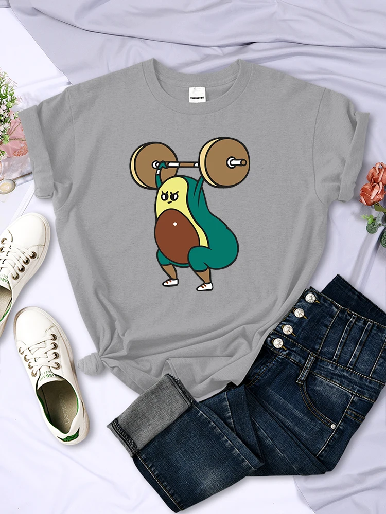 

Футболка женская с принтом авокадо, спортсмен, он всегда работал, Повседневная дышащая футболка, летние свободные топы, Модные дышащие футб...