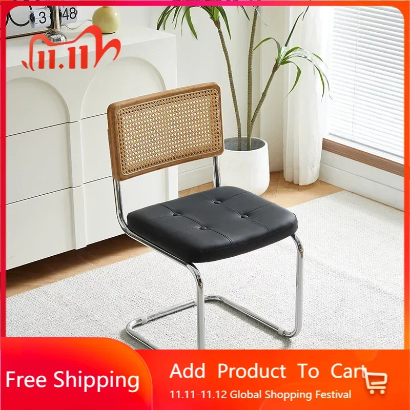 

Modern Lounges Chair Design Wooden Comfortable Vintage Dining Chair Living Room Ergonomic Silla Comedor Rattan Furniture