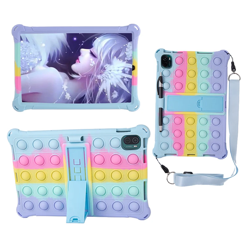 

Чехол для Xiaomi Mi Pad 5 Pro, мягкий силиконовый детский чехол-подставка с пузырьками для планшета MiPad 5, 2021, 11 дюймов, с плечевым ремнем