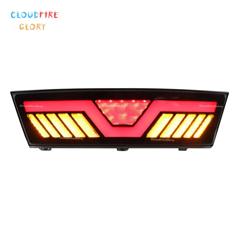 

CloudFireGlory Rear Upper Bumper Spoiler Led Signal Lights Fog Lamps Clear Red For Tesla Model Y 2020 2021 2022
