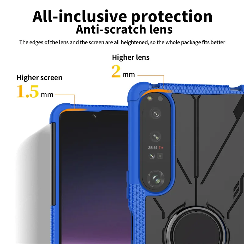 For Sony Xperia1 IV Case For Sony Xperia1 IV Cover Ring Armor Shockproof Protective Phone Bumper For Sony Xperia1 IV