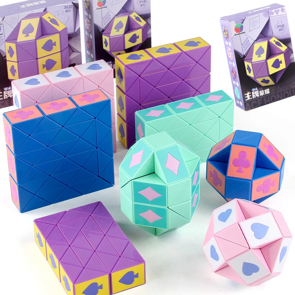 Magic Line Poker Twist Snake Puzzle Cube-24/36 Сегментов Скорость Развивающая Игрушка Для Детей