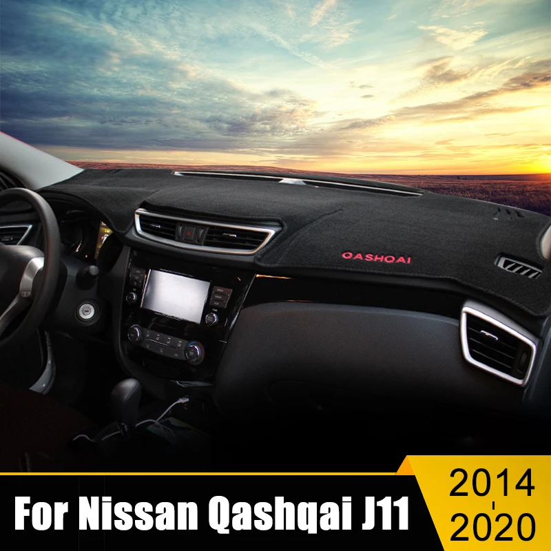 For Nissan Qashqai J11 2014 2015 2016 2017 2018 2019 2020 LHD/RHD Car Dashboard Cover Mat Shade Cushion Pads Carpets Accessories