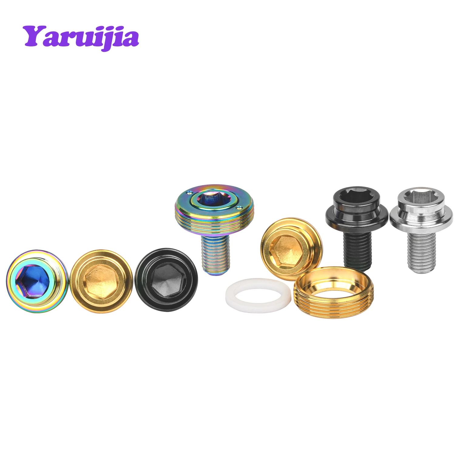 Фото Титановый болт Yaruijia M8X15 мм, квадратные шестигранные винты с защитой от пыли, детали для нижнего кронштейна Pass Brompton Bike Ti №5