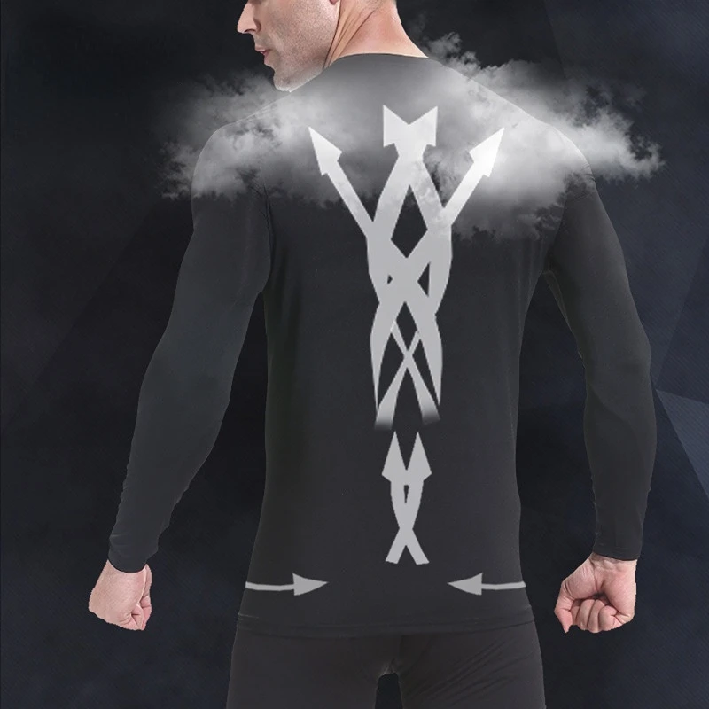 LU Long Sleeve Quick Drying T-shirt Solid Men's Training Golf Running Compression Shirt T Shirt Gym Bodybuilding Sportswear