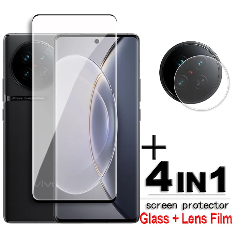 

For Vivo X90 Glass 3D Full Cover Curved Screen Protector Vivo X90 Pro Tempered Glass For Vivo X90 Pro Plus Lens Film 6.78 inch