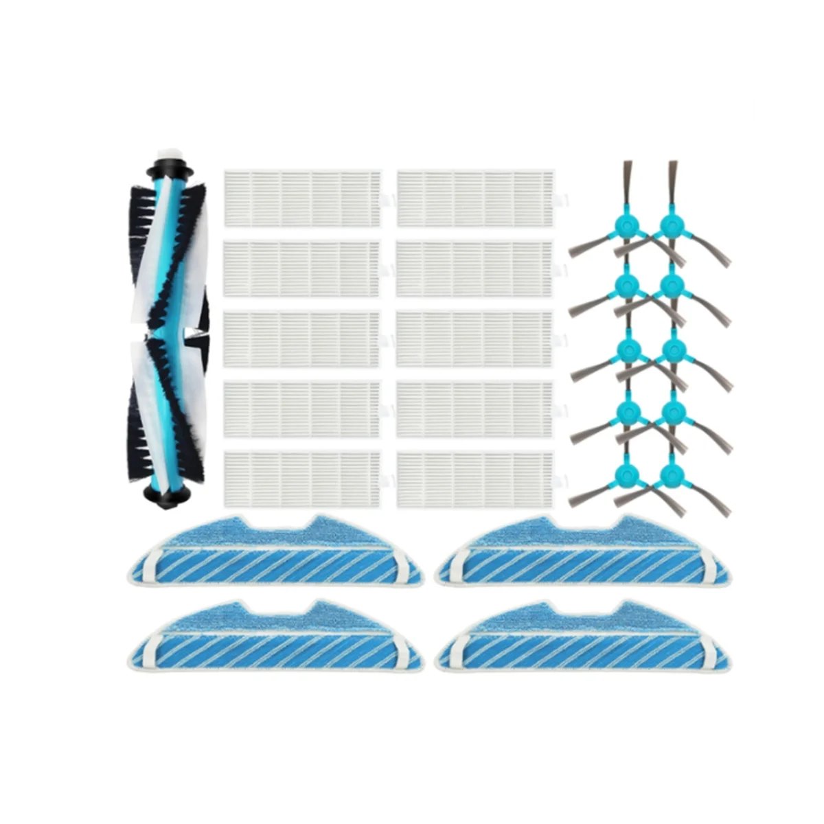 

For Conga 1290 1390 Hepa Filter Mop Cloth Rag Main Roller Side Brush Replacement Spare Part Accessory