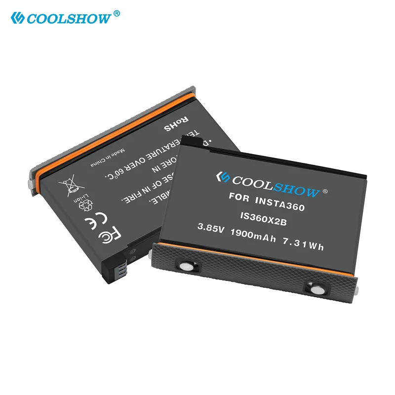 For Insta360 ONE X2 1900mAh Battery Charger Camera 360 Panoramic Action Camera x3 Batteries Accessories