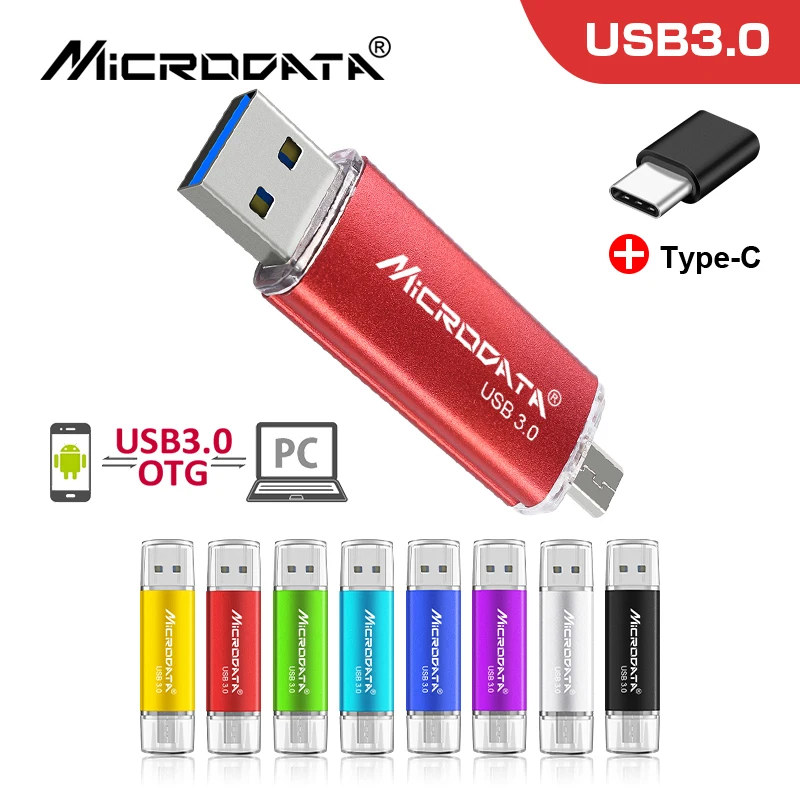 

USB-флеш-накопитель OTG 2 в 1, USB 3,0, 16-128 ГБ