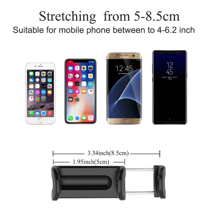 fimilef car rearview mirror phone holder adjustable phone stand black smartphone car holder for phone mobile phone accessories free global shipping