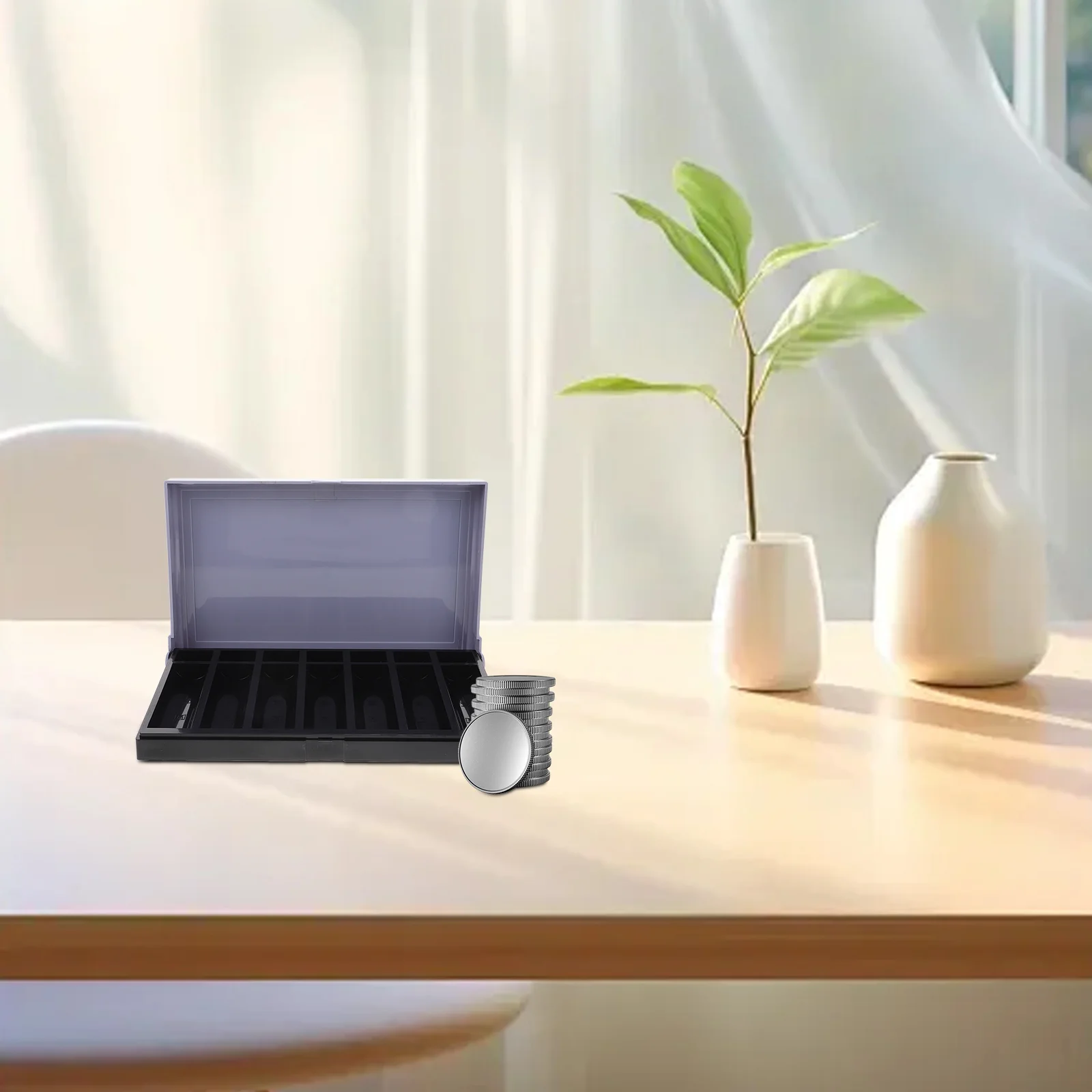 Витрина для хранения монет органайзер лоток держатели банок коллекционеров