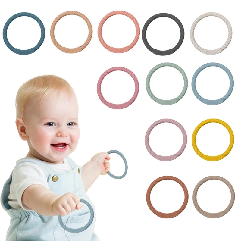 

Teething Toy Pain-Relief Food Grade Silicone Baby Teether Newborn Molar Chewing Ring BPA Free Soothing Teether Pacifier