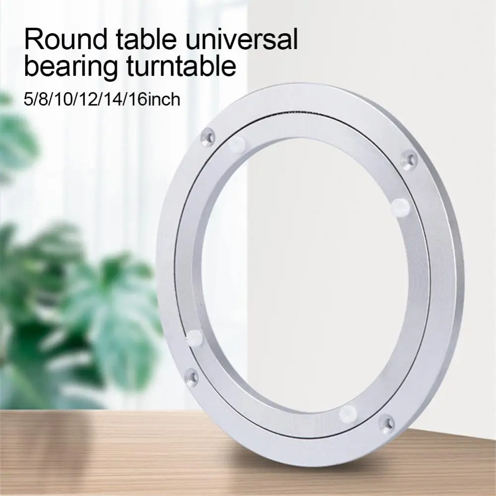 

Round Shape Aluminium Alloy Smooth Swivel Turntable Turnplate for Rotating Table Kitchen Tool Rotating Bearing Lazy Susan- Plate