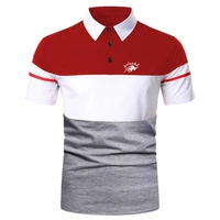 summer men fashion and casual short sleeve printed polo shirt