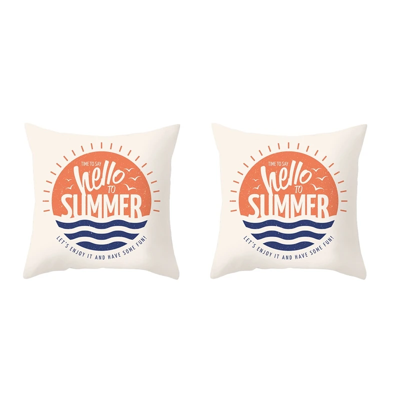 

Mediterranean Ocean Digital Print Peach Skin Pillow Cushion Cover Home Goods 10