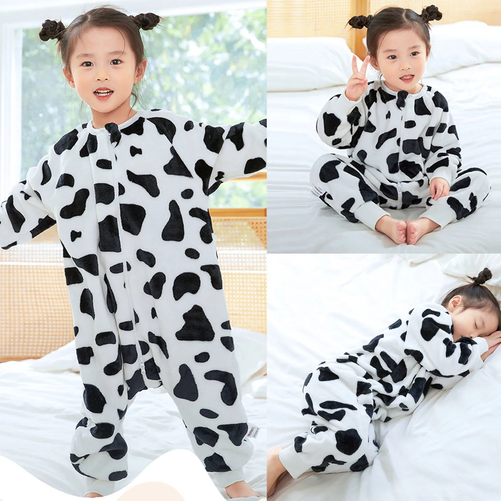 

Cute Animal Copsplay Costume Toddler Baby Girls Boys Onesie Jumpsuits Fuzzy Warm Fall Winter Home Clothes Sleepwear Romper 1-6Y