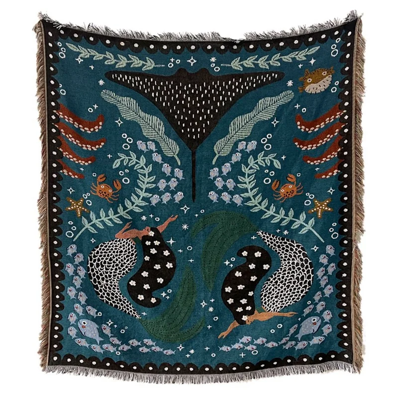 

Tribal Blankets Indian Outdoor Rugs Camping Picnic Blanket Boho Decor Bed Blankets Plaid Sofa Mats Travel Rug Tassels