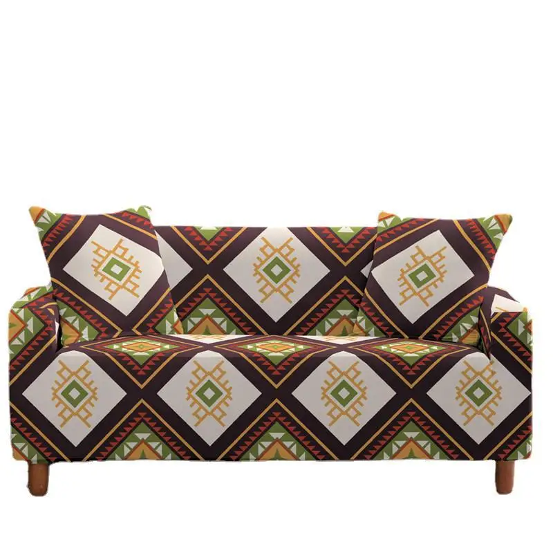 

Bohemian Pattern Sofa Cover Mandala Print Big Sofas Spandex Material Elastic All-inclusive Sofa Covers Living Room Cushion Cover