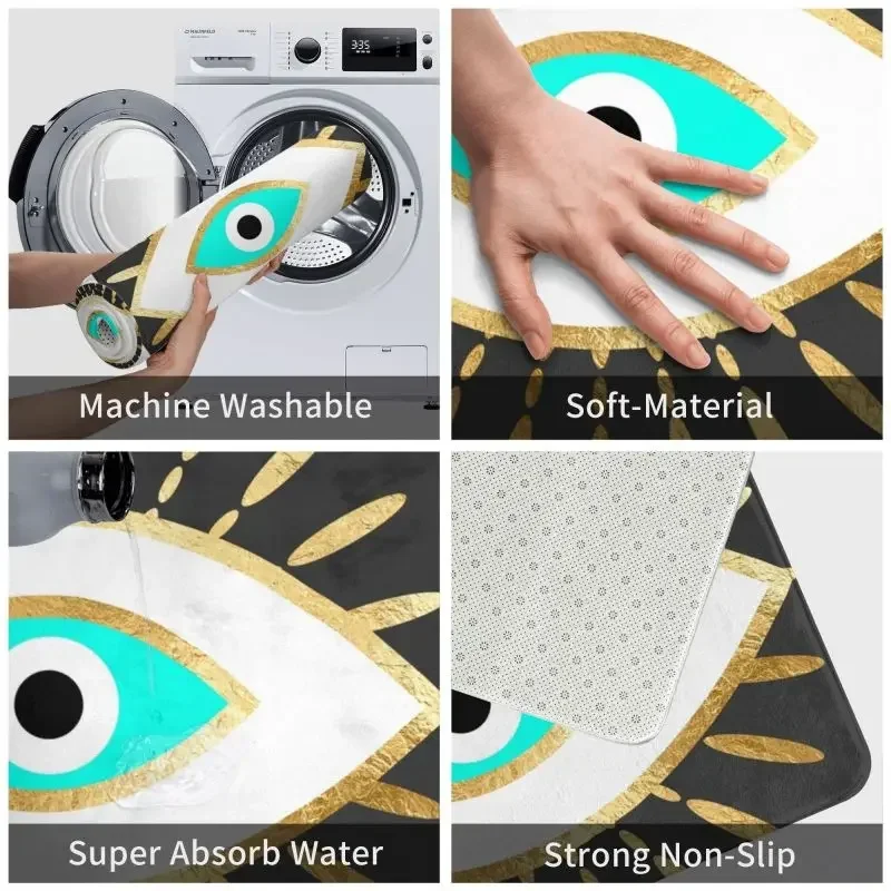 Входной Коврик Hamza Из Золотой Фольги Противоскользящий Напольный Для Кухни